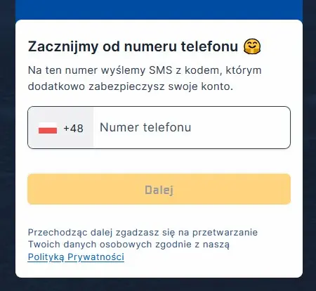 STS załóż konto STS rejestracja