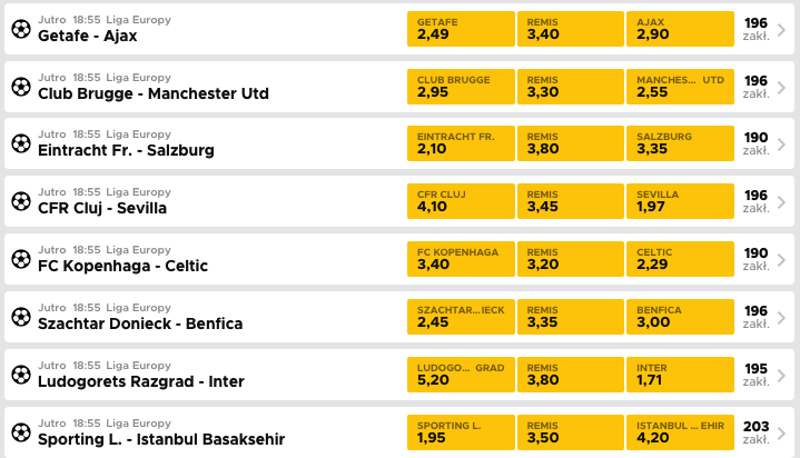 betclic oferta bukmacherska na lige europy