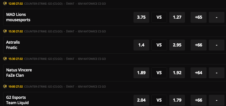 oferta bukmacherska iem katowice lv bet