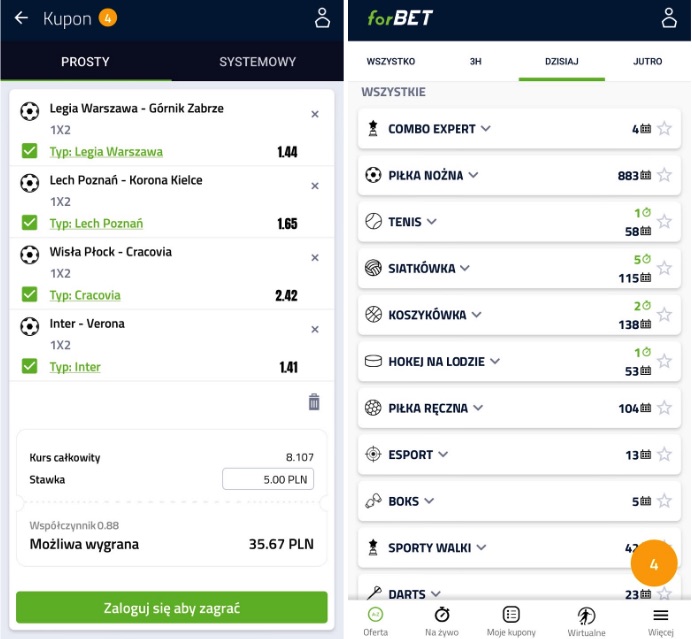 Aplikacja mobilna forBET forBET apka na urządzenia mobilne