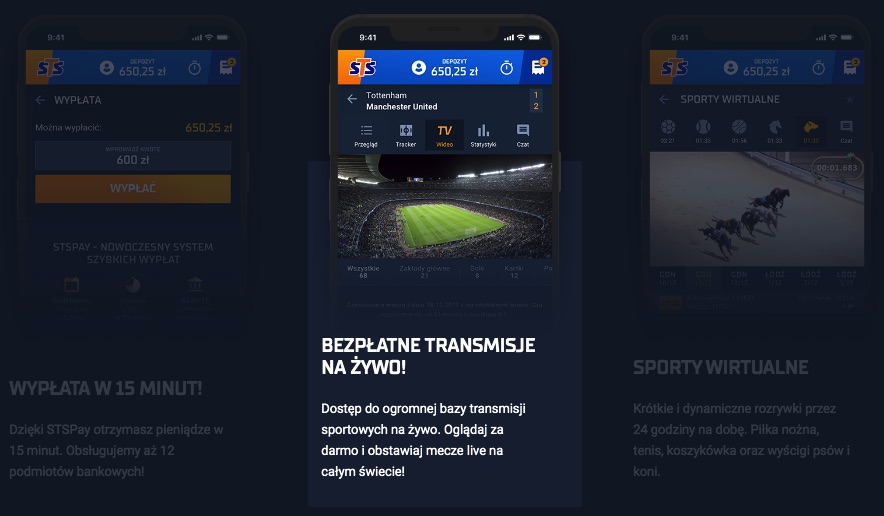 aplikacja mobilna sts bukmacher