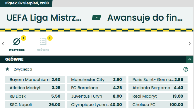 oferta bukmacherska klasyfikacja LM betfan