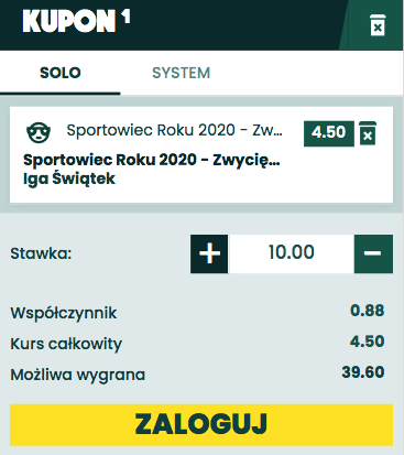 gdzie obstawiać sportowca roku kursy