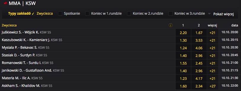 oferta bukmacherska fortuna ksw 55