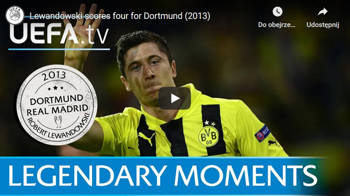 Robert Lewandowski BVB - Real Madryt 4 gole 2013