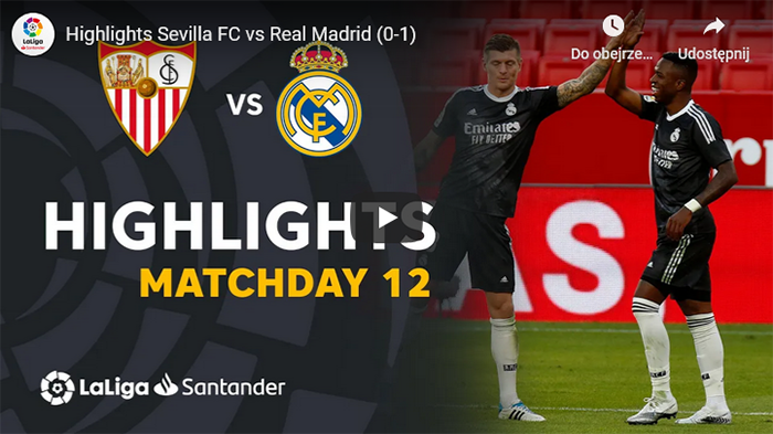 Sevilla Real Madryt 0-1 Primera Division 2020-2021 Sevilla Real Madryt 0-1 La Liga 2020-2021