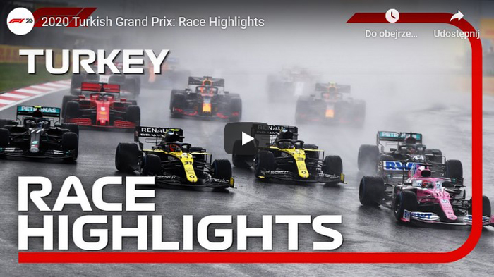Grand Prix Turcji 2020 F1 skrót