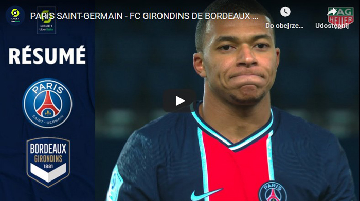 PSG Bordeaux 2-2 2020-2021 Ligue A skrót PSG Bordeaux 2-2 2020-2021 Ligue A