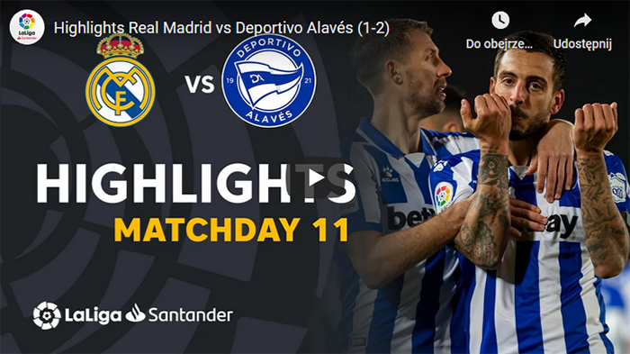 Real Madryt Alaves 1-2 2020-2021 Primera Division skrót