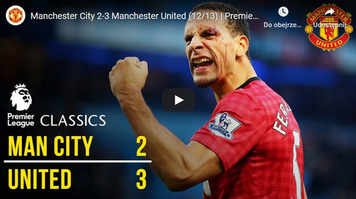 Derby Manchesteru 2012 Robin van Persie gol City United 2-3