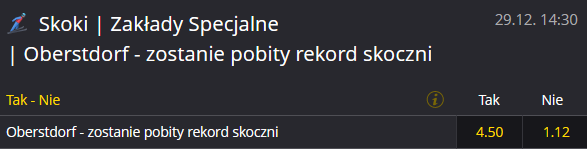 Rekord skoczni zakłady bukmacherskie Obstawianie rekordów skoczni