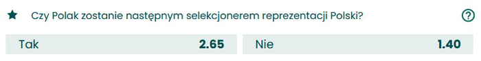 Nowy selekcjoner będzie Polakiem czy obcokrajowcem? Zakłady bukmacherskie Nowy selekcjoner Polak czy obcokrajowiec kursy bukmacherskie