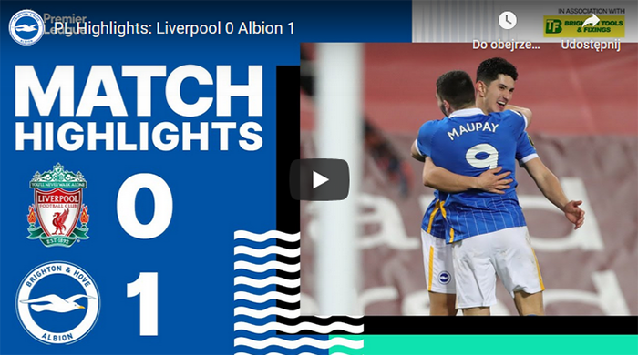 Liverpool Brighton 0-1 Premier League 2020-2021 skrót spotkania