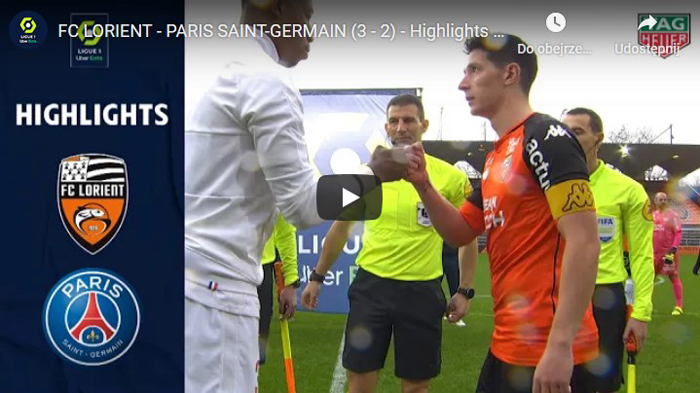 Lorient PSG 3-2 2020-2021 Ligue A skrót meczu