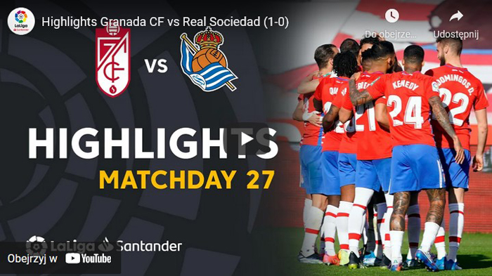 Granada Real Sociedad wszystkie gole