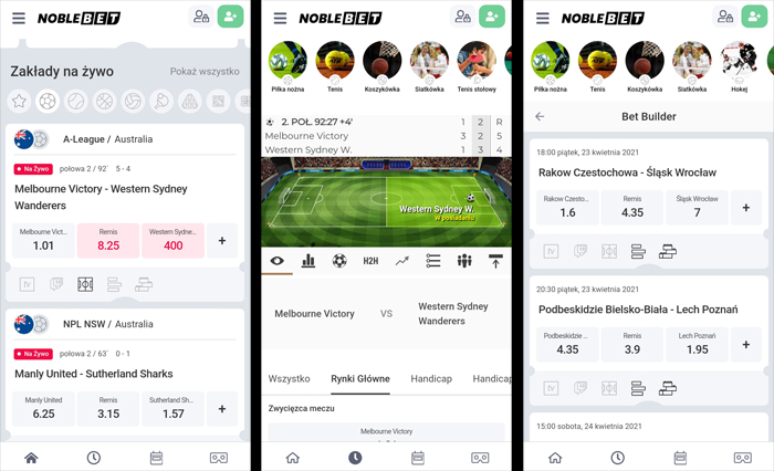 Noblebet aplikacja mobilna Noblebet apka na urządzenia mobilne Android iOS