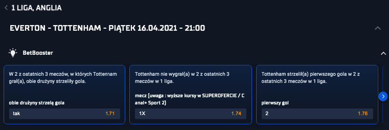statystki betbooster sts widzet