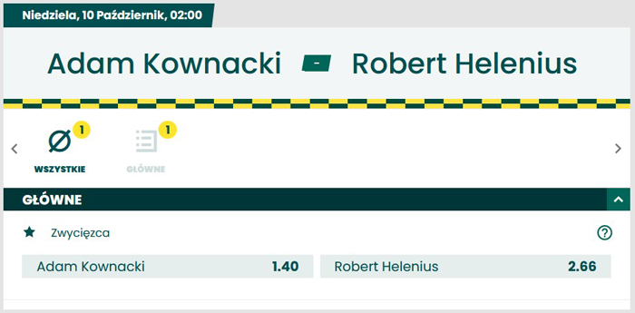 Kownacki Helenius transmisja kursy Kownacki Helenius kursy bukmacherów