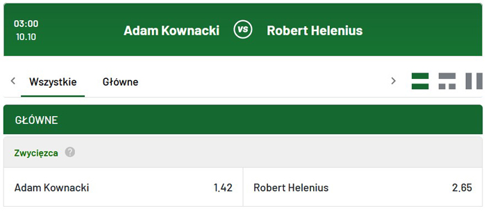 Kownacki Helenius nokat kurs Kownacki Helenius na punkty kurs