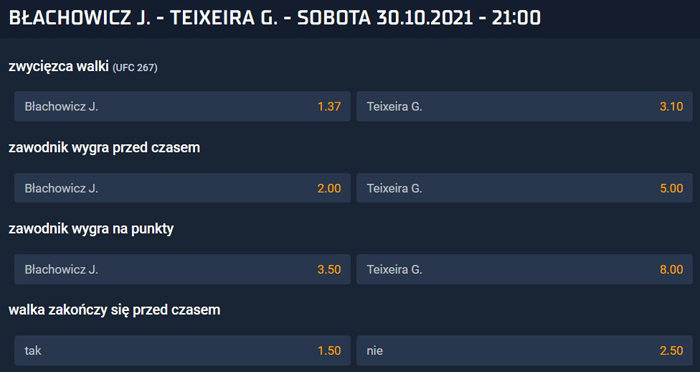 Błachowicz Teixeira kursy na walkę