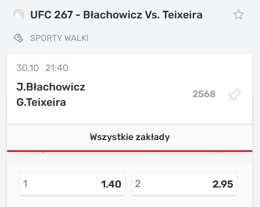 Gdzie obstawiać UFC 267?