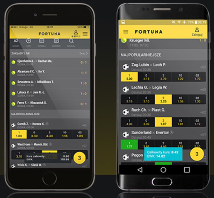 Fortuna bukmacher Android iOS