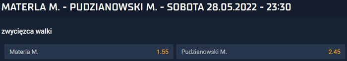 Pudzianowski Materla walka typy STS KSW 70 obstawianie bukmacher STS