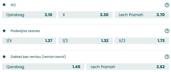 Karabach Lech rewanż LM bukmacher BETFAN