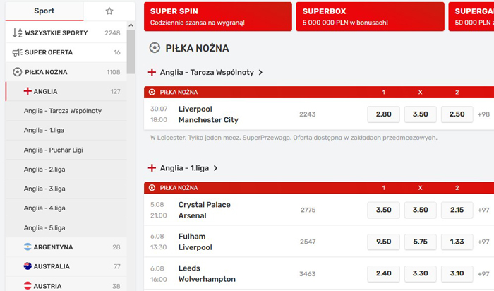 Typowanie meczy Superbet