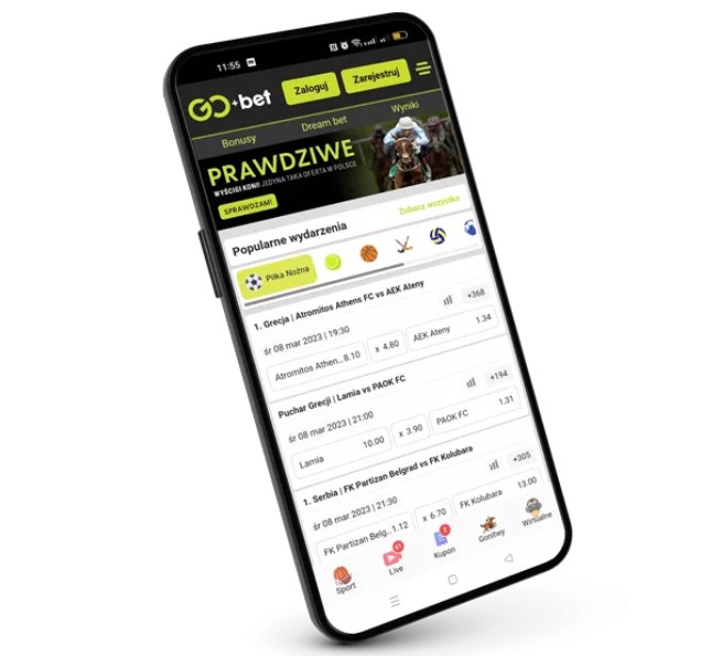 Aplikacja mobilna GO+bet