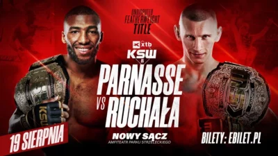 KSW 85: Parnasse vs. Ruchała. Zapowiedź gali, karta walk, kursy bukmacherskie i transmisja live (19.08.2023)