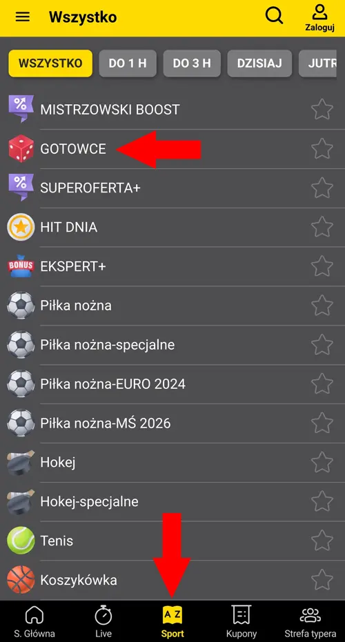 Fortuna gotowe kupony wersja mobilna Fortuna gotowce mobile