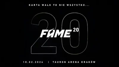 Fame MMA 20. Zapowiedź jubileuszowej gali, data, godzina, karta walk, faworyci bukmacherów i live stream (10.02.2024)