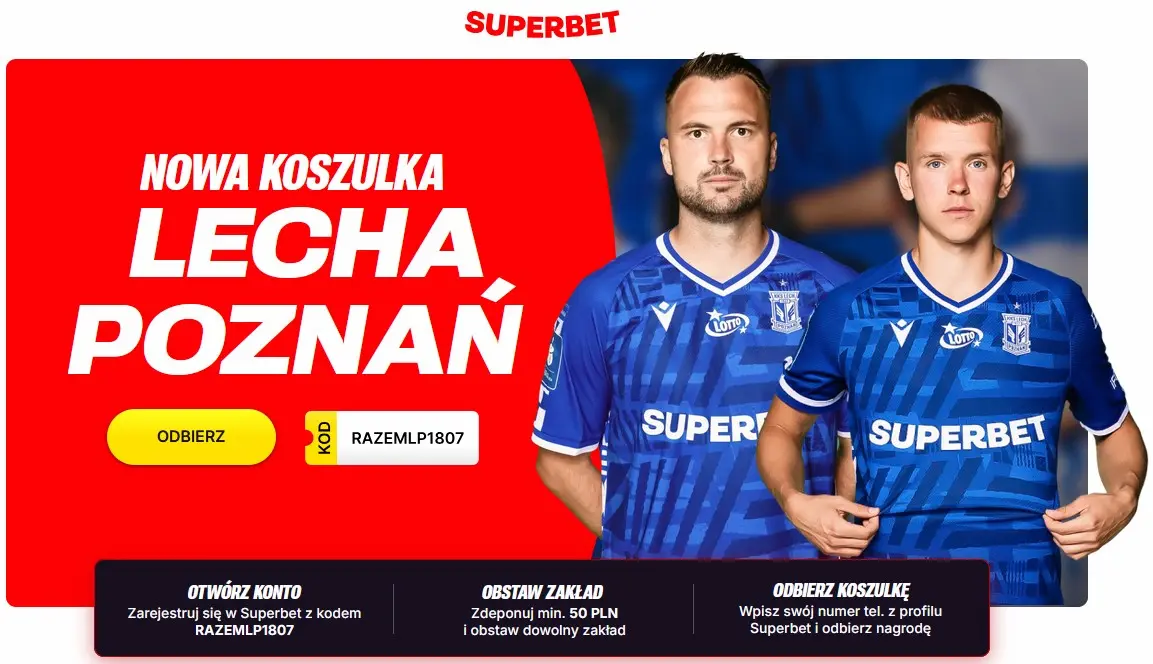 Superbet Żabka koszulka Lech Poznań 2025/2026