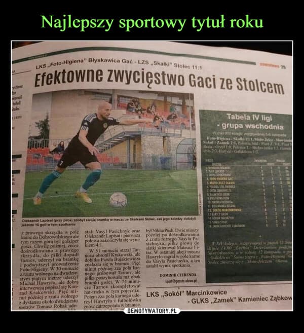 Zwycięstwo Gaci ze Stolcem