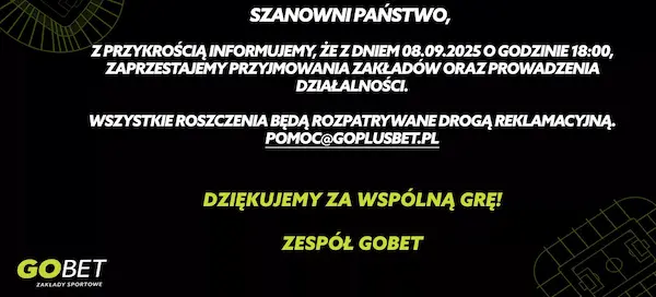 GOBET zakończył działalność