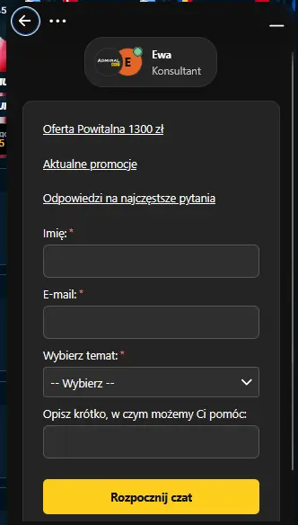 AdmiralBet live chat
