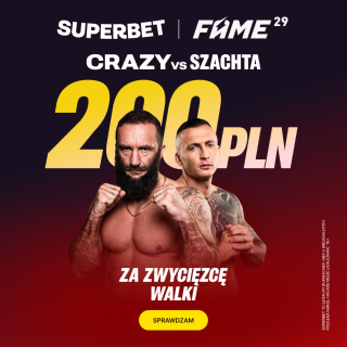 Grafika promocji: FAME 29 – Crazy vs Szachta. Wytypuj zwycięzcę i wywalcz bonus!